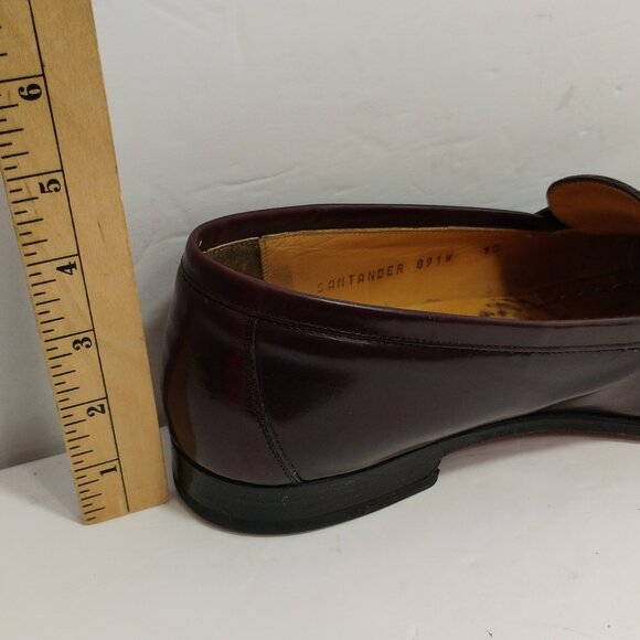 Mezlan Santander Burgundy Leather Loafers Mens 10W main image 7